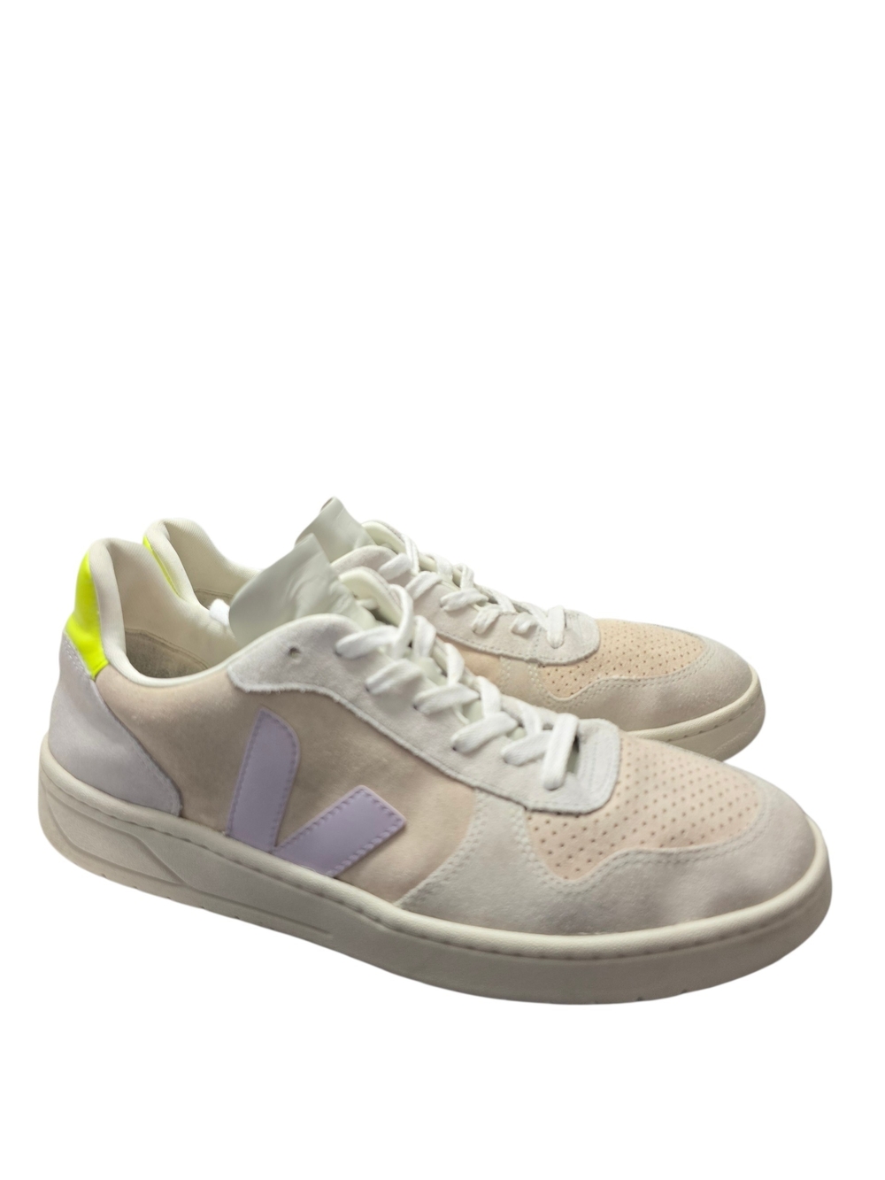 Veja Women's V-10 Style Sneakers Suede Leather Low-Top Lace-Up Size 12
